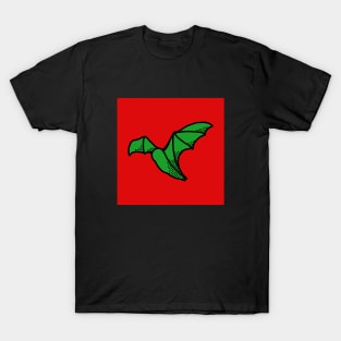 Bright green christmas pop art bat T-Shirt
